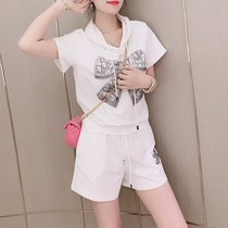 High-end Fashion Famous Yuan Casual Sports Shorts Suit 2022 Summer New Womens Temperament Tide Cards Two Sets