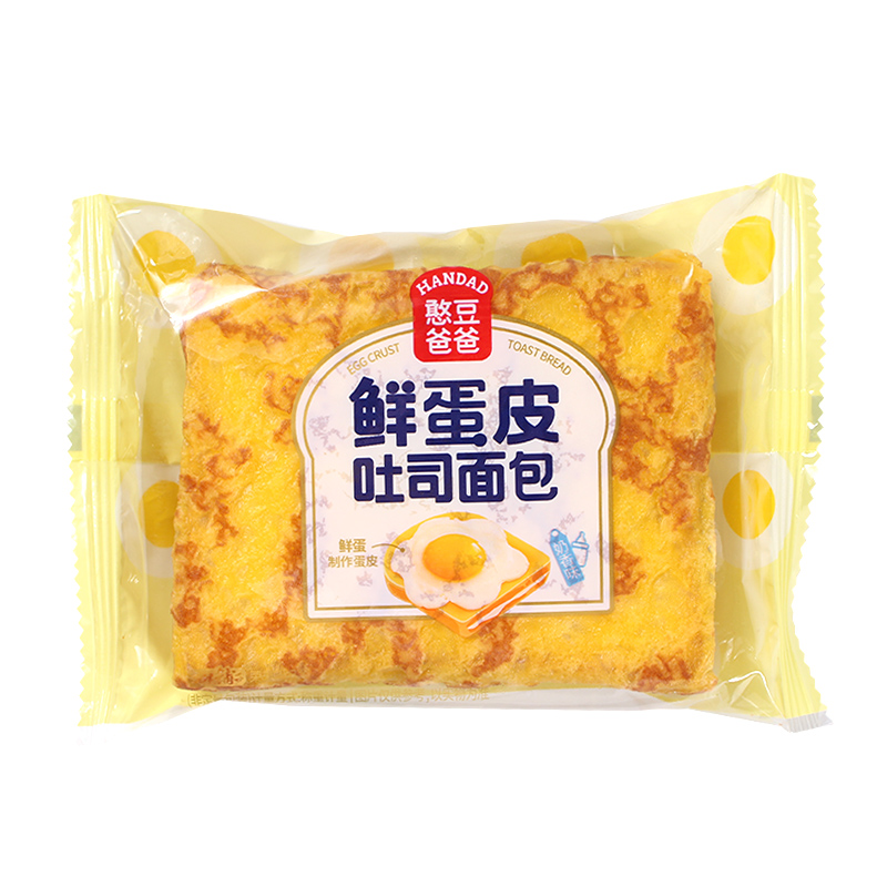 盐津铺子鲜蛋皮吐司面包500g独立小包装休闲营养早餐代餐零食品 - 图3