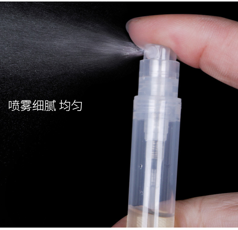 2ml3ml5ML透明塑料卡口香水瓶便携式按压喷雾PP分装小空瓶100个批 - 图2