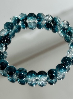 小红书同款冰裂珠彩色爆花绕指玩盘珠手串小仙女手链饰品礼物