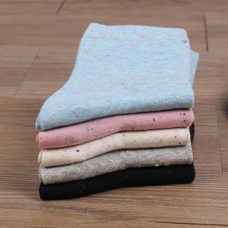 秋冬精梳棉点子纱素色手缝保暖袜 冬爱短袜/打底袜/丝袜/美腿袜