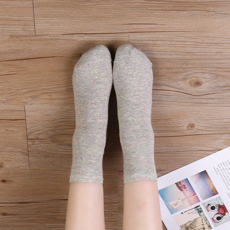 秋冬精梳棉点子纱素色手缝保暖袜 冬爱短袜/打底袜/丝袜/美腿袜