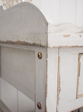 复古做旧抽屉花架阳台户外摆件