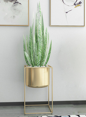 北欧家居圆形植物盆栽架子落地