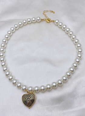 黄铜锁骨链女法式复古高级小众