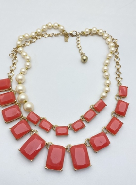 合金树脂珍珠女夸张名媛项链