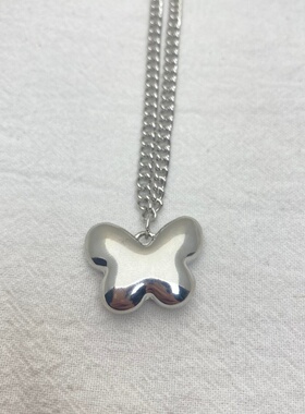 欧美风月亮爱心蝴蝶百搭短款项链