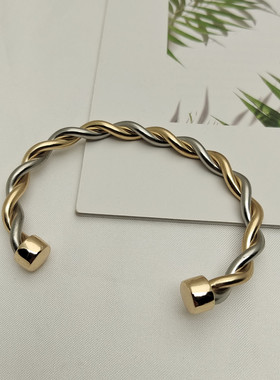 合金女麻花编织混色小众百搭