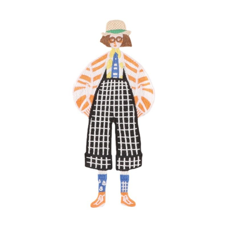 电脑绣花标卡通女孩布贴大号补丁贴diy人物刺绣衣服裤子装饰修补,淘宝优惠券,粉丝福利购,淘宝优惠卷