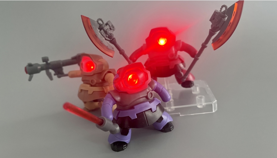 现货超星模玩桌面战争大魔三连星可动模型拼装模型带灯送男友玩,淘宝优惠券,粉丝福利购,淘宝优惠卷