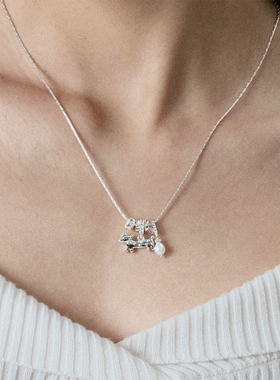 SUM汽泡·腊肠小狗珍珠吊坠·原创设计款清新文艺日常百搭