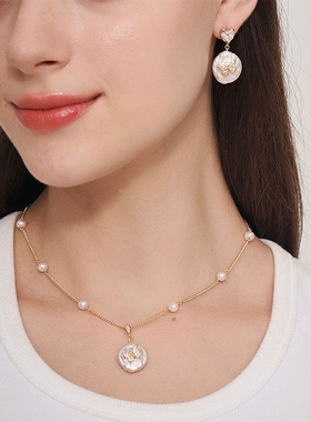 SUM汽泡·蝶翼星辉珍珠系列·原创设计款巴洛克天然淡水珍珠耳环