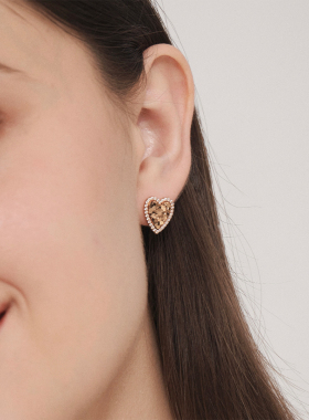 SUM汽泡·粼光系列·原创设计款粼纹爱心项链耳钉秋冬精致款新品