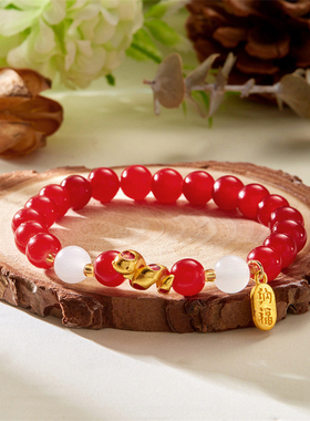 时尚2025年新款小众招财纳福蛇年串珠手串女福气满满气质手工手链