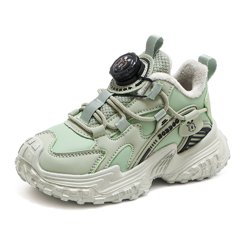 巴布豆童鞋男童鞋秋冬款2025新加绒二棉鞋儿童冬鞋男孩男宝运动鞋 - 图3