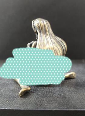 黄铜做旧美女手办钥匙扣摆件