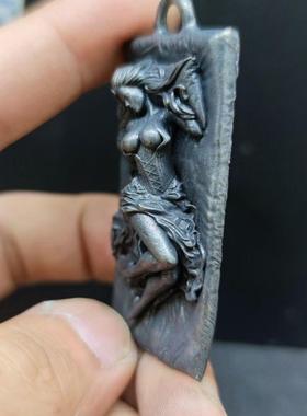 纯铜做旧躺床姿势打火机贴章性感