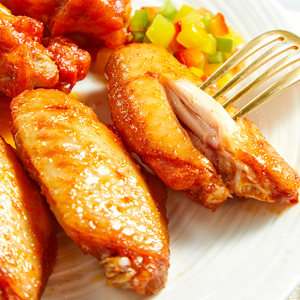 【百补专享】Tyson/泰森奥尔良鸡翅中454g*2包奥尔良烤翅空气炸锅