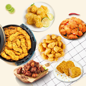 泰森鸡块鸡柳鸡腿排盐酥鸡鸡骨架炸鸡空气炸锅半成品套餐6包
