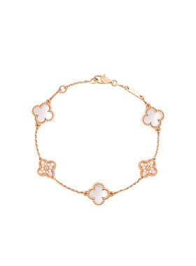 电镀mini四叶草花朵手链韩系高级通勤手环时尚百搭潮流手饰女