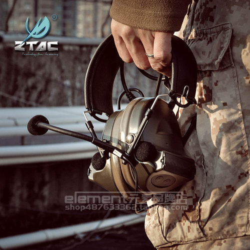 ZTAC元素拾音降噪Comtac2/C2耳机IPSC战术通讯军迷真人吃鸡CS道具 - 图1