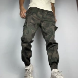 Осенние хлопковые камуфляжные износостойкие штаны с молнией, защита от ожогов