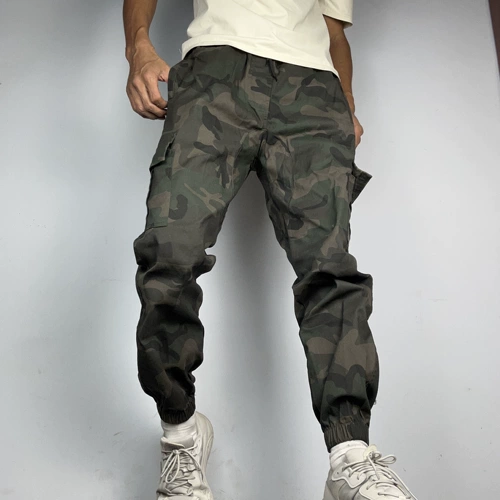 Осенние хлопковые камуфляжные износостойкие штаны с молнией, защита от ожогов