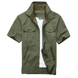 Летний хлопковый тонкий комплект для работы, униформа, рабочая одежда, короткий рукав