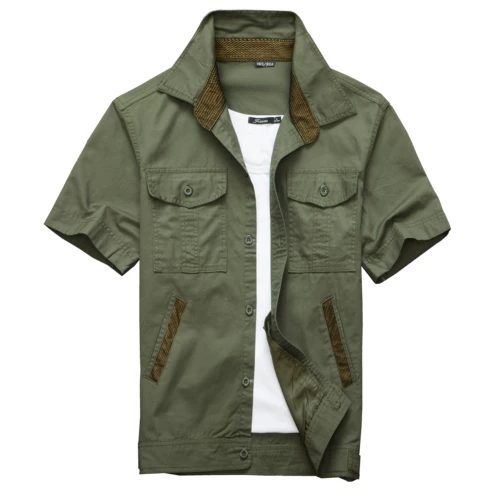 Летний хлопковый тонкий комплект для работы, униформа, рабочая одежда, короткий рукав