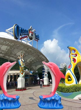 座椅海洋主题水族馆雕像卡通动物