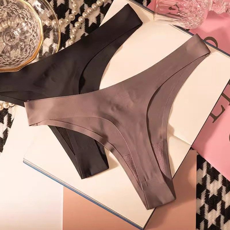 欧美无痕一片式冰丝女士内裤低腰丁字无痕T甜美可爱瑜伽打底三角,淘宝优惠券,粉丝福利购,淘宝优惠卷