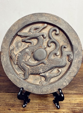 中式四神兽复古汉瓦当砖雕纸拓片摆件模具非遗研学亲子活动DIY