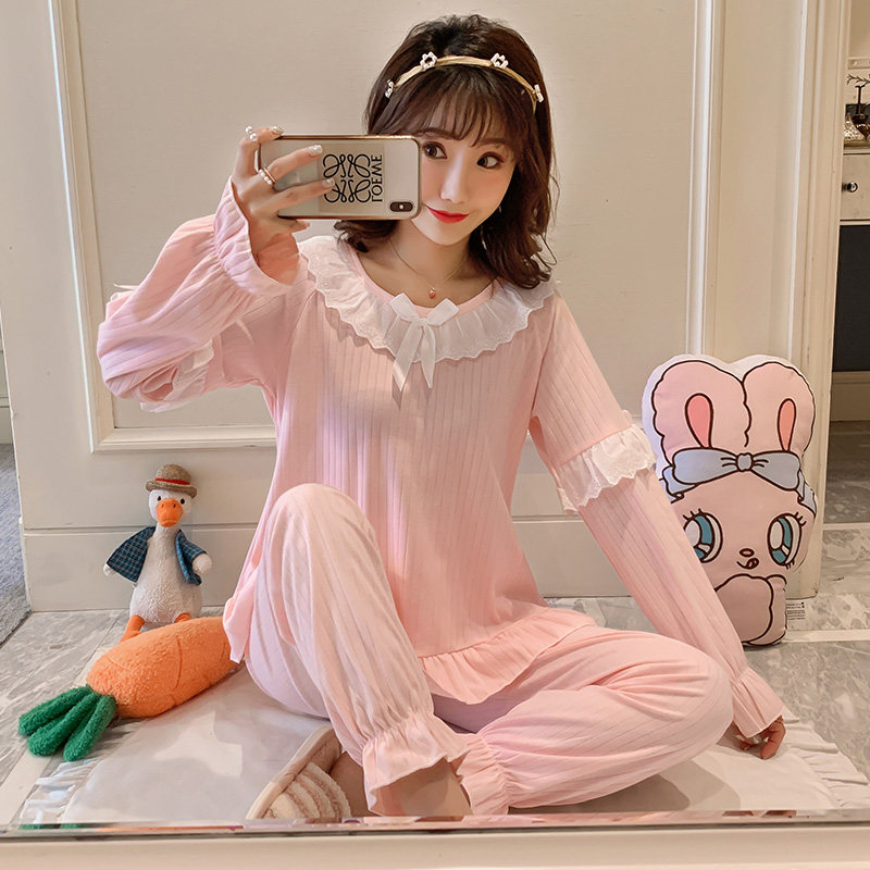 长袖春秋季公主风韩版学生纯棉睡衣 玛宝娜睡衣/家居服套装