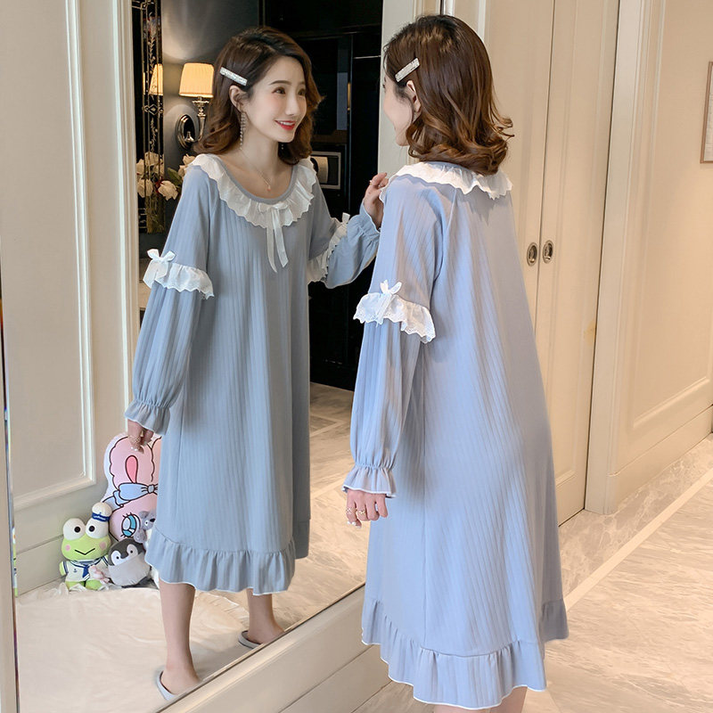夏纯棉长袖可爱甜美仙女宫廷睡裙 玛宝娜睡裙