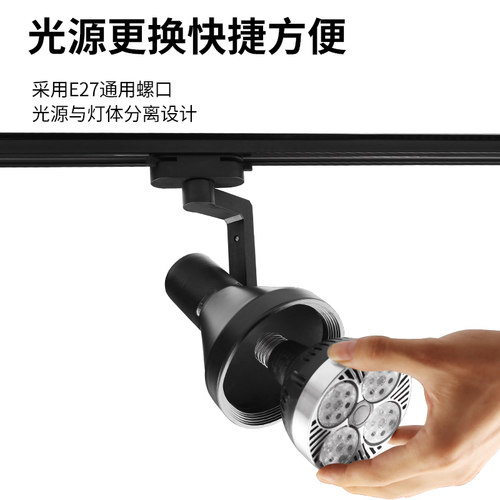 led轨道射灯灯泡par30单灯服装店超市商用灯超亮节能E27螺口光源 - 图3