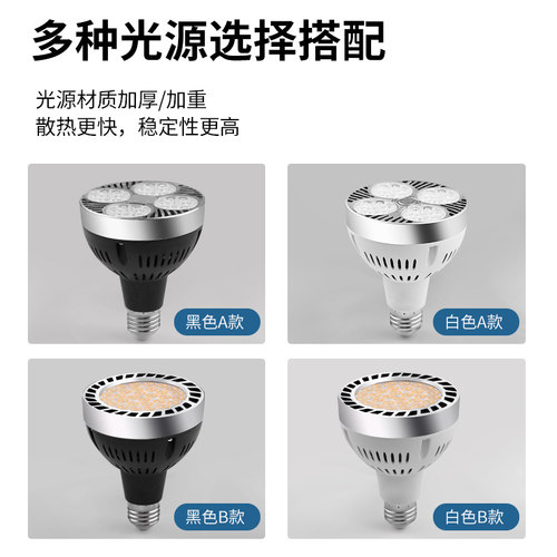 led轨道射灯灯泡par30单灯服装店超市商用灯超亮节能E27螺口光源 - 图0