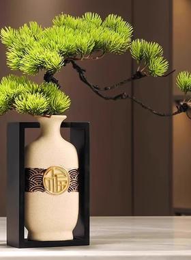 八方来财摆件迎客松客厅电视酒柜玄关轻奢高档装饰乔迁新居礼品