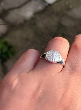 小镇师傅手作戒指老卦戒银戒子