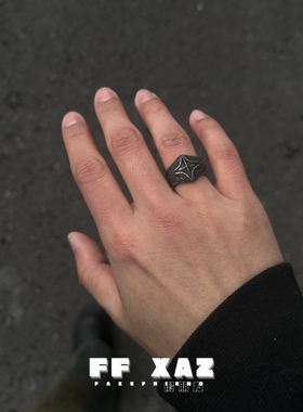 FF假朋友钛钢暗黑亚文化指环