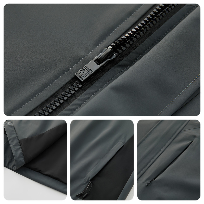 半墨大码男装三合一冲锋衣式夹克男秋季防风防水胖子撞色连帽外套,淘宝优惠券,粉丝福利购,淘宝优惠卷