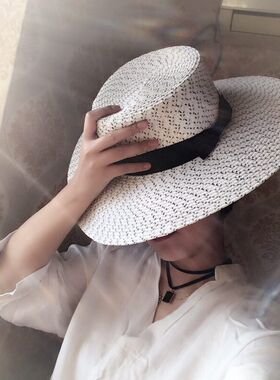 草帽女夏天英伦礼帽遮阳防晒大檐