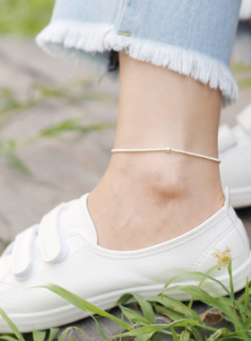 脚链女纯银925银手链宝宝亲子