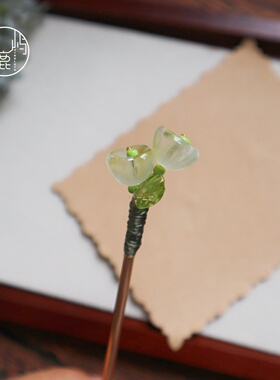 【小绿花】星鹿屿发簪儿童短簪清新森林系盘发簪子新中式通勤简约