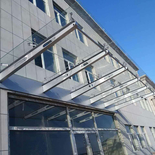 定制 雨棚钢梁 碳钢牛腿挑梁支架不锈钢驳接爪 H型满焊工字钢结构 - 图0