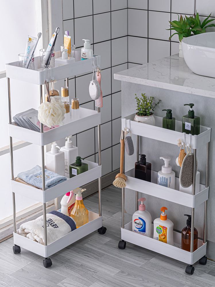 Bathroom storage rack floor type toilet washbasin cabinet wa-图0