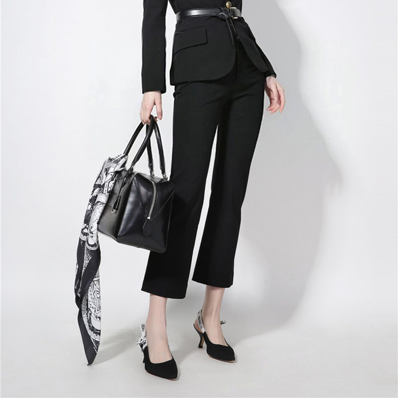 正品哥弟新款2022春季黑色显瘦裤 哥弟阿玛施新折扣店休闲裤