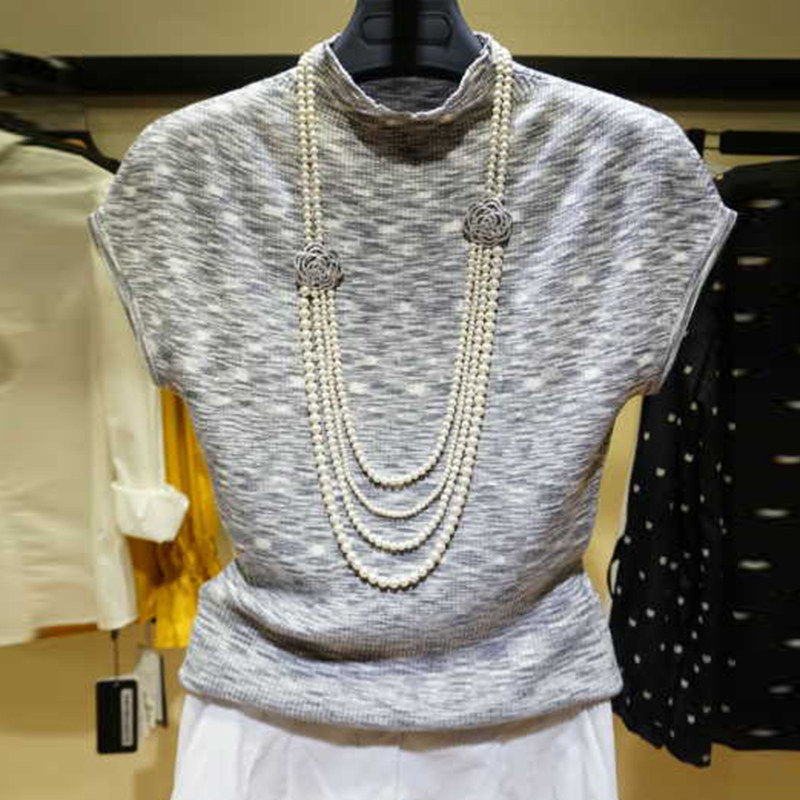 阿玛施旗舰店官网2020春夏装女t恤 魅言服饰毛针织衫