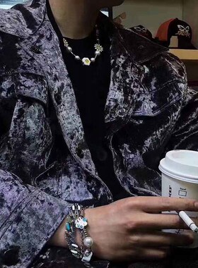 庆怜同款太阳花哈段宜恩珍珠手链