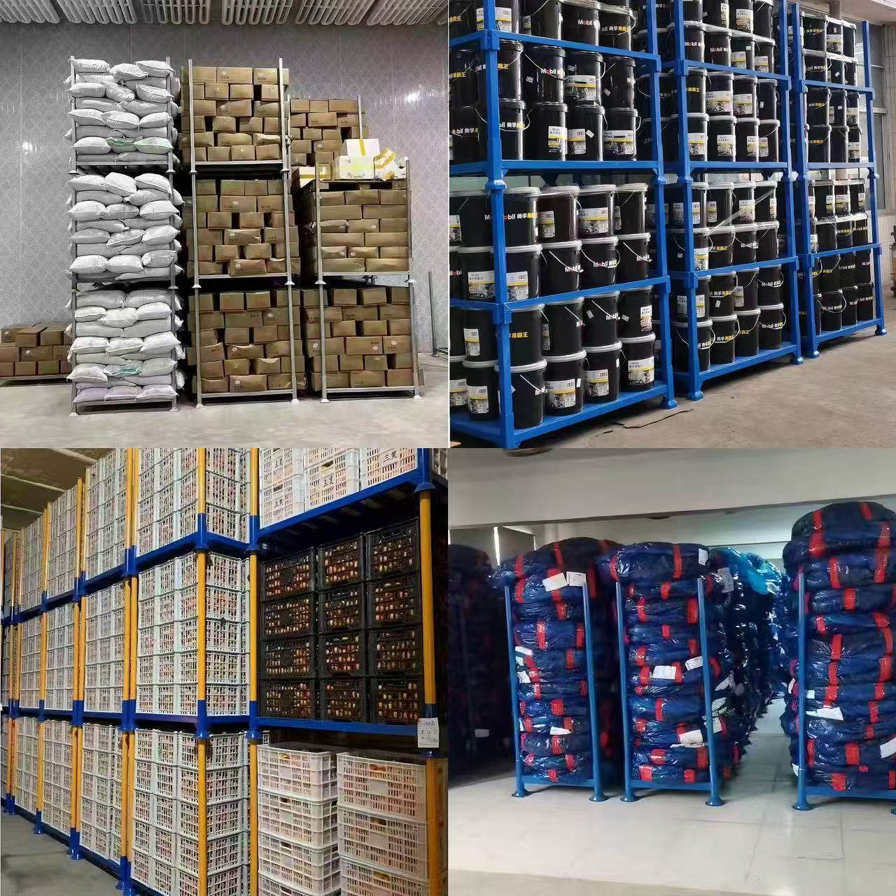 折叠式堆垛架仓库布料金属堆码架可堆叠重型物料架子轮胎储存货架,淘宝优惠券,粉丝福利购,淘宝优惠卷