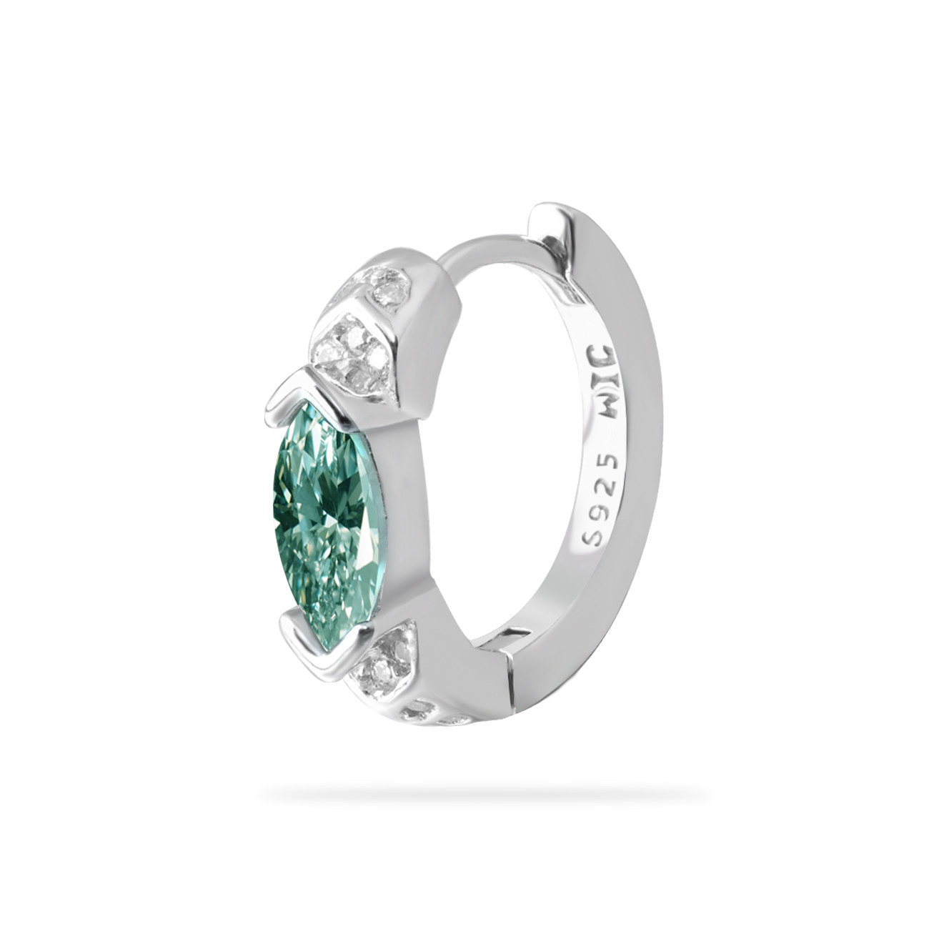 WIC 湖水绿美国原色莫桑钻通体S925银满钻耳环荷鲁斯之眼耳饰耳环,淘宝优惠券,粉丝福利购,淘宝优惠卷